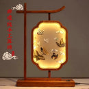 GobekUsa Chinese Style Embroidered Desk Lamp Decoration Screen - Double-Sided Home Table Decor