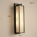 GobekUsa Chinese Style Iron Art Wall Lamp with Linen Cloth Cover