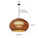 GobekUsa Chinese Style Outdoor Rattan Weaving Pendant Lights for Courtyard and Garden