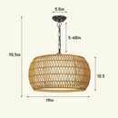 GobekUsa Chinese Style Outdoor Rattan Weaving Pendant Lights for Courtyard and Garden