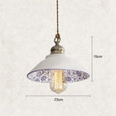 GobekUsa Chinese Style Porcelain Hanging Lamp for Clothing Store & Bedroom