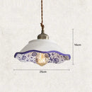 GobekUsa Chinese Style Porcelain Hanging Lamp for Clothing Store & Bedroom
