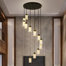 GobekUsa Chinese Style Spiral Staircase Chandelier for Villa & Restaurant, LED Lamps