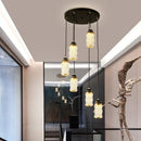 GobekUsa Chinese Style Spiral Staircase Chandelier for Villa & Restaurant, LED Lamps