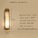 GobekUsa Chinese Style Wall Lamp for Bedroom & Living Room with E27 Cloth Light Fixture