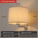 GobekUsa Chinese Style Wall Lamp Warm Cloth Cover Bedroom Living Room Light