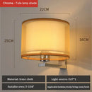 GobekUsa Chinese Style Wall Lamp Warm Cloth Cover Bedroom Living Room Light