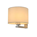 GobekUsa Chinese Style Wall Lamp Warm Cloth Cover Bedroom Living Room Light
