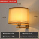GobekUsa Chinese Style Wall Lamp Warm Cloth Cover Bedroom Living Room Light