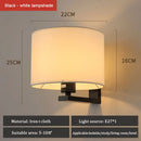 GobekUsa Chinese Style Wall Lamp Warm Cloth Cover Bedroom Living Room Light