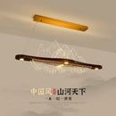 GobekUsa Chinese Style Wood Art Chandelier for Modern Zen Atmosphere