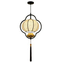 GobekUsa Chinese Teahouse Lantern Chandelier Creative Cloth Lamps for Dining Room Bedroom Hotel