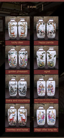 GobekUsa Chinese Traditional Ceramic Vase for Home Decor