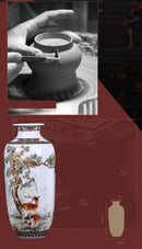 GobekUsa Chinese Traditional Ceramic Vase for Home Decor