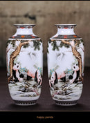 GobekUsa Chinese Traditional Ceramic Vase for Home Decor