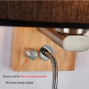 GobekUsa Chinese Wood LED Wall Lamp for Bedroom Reading, Nordic Fabric Lighting Fixture