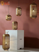 GobekUsa Chinese Zen Art Birdcage Pendant Light for Restaurant Tea Room