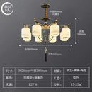 GobekUsa Chinese Zen Chandelier for Home, Hotel, and Restaurant Living Room Lighting