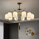 GobekUsa Chinese Zen Chandelier for Home, Hotel, and Restaurant Living Room Lighting