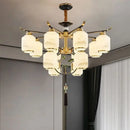 GobekUsa Chinese Zen Chandelier for Home, Hotel, and Restaurant Living Room Lighting