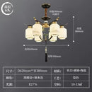GobekUsa Chinese Zen Chandelier for Home, Hotel, and Restaurant Living Room Lighting