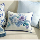 GobekUsa Chinoiserie Blue Wavy Fan Pillowcase Bohemian Print Lumbar Cushion Cover