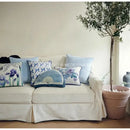 GobekUsa Chinoiserie Blue Wavy Fan Pillowcase Bohemian Print Lumbar Cushion Cover