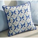 GobekUsa Chinoiserie Blue Wavy Fan Pillowcase Bohemian Print Lumbar Cushion Cover