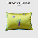 GobekUsa Chinoiserie Butterfly Embroidered Cushion Cover for Mahogany Sofa