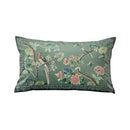 GobekUsa Chinoiserie Courtyard Bird & Flowers Print Lumbar Pillow Case - Eastern Home Decor