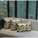 GobekUsa Chinoiserie Golden Embroidered Luxury Cushion Cover - Highly Unique, Patio to Hotel Quality