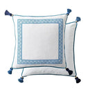 GobekUsa Chinoiserie Style Blue White Porcelain Birds Floral Lumbar Pillow Case