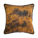 GobekUsa Chinoiserie Sunset Glow Landscape Accent Cushion Cover - Exquisite Retro Decor Pillowcase