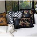 GobekUsa Chinoiserie Sunset Glow Landscape Accent Cushion Cover - Exquisite Retro Decor Pillowcase