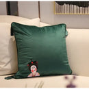 GobekUsa Chinoiserie Tang Dynasty Lady Embroidered Cushion Cover for Sofa