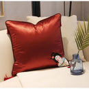 GobekUsa Chinoiserie Tang Dynasty Lady Embroidered Cushion Cover for Sofa