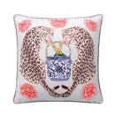 GobekUsa Chinoiserie Zebra & Peonies Cushion Cover with Tassels