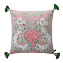 GobekUsa Chinoiserie Zebra & Peonies Cushion Cover with Tassels