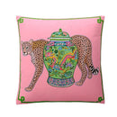 GobekUsa Chinoiserie Zebra & Peonies Cushion Cover with Tassels