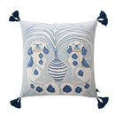 GobekUsa Chinoiserie Zebra & Peonies Cushion Cover with Tassels