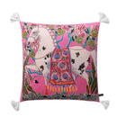 GobekUsa Chinoiserie Zebra & Peonies Cushion Cover with Tassels