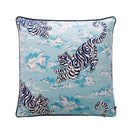 GobekUsa Chinoiserie Zebra & Peonies Cushion Cover with Tassels
