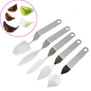 Stainless steel leaf knife fondant tool 5 piece kitchen set by Decorbites