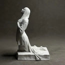 Artistic white marble christian pray sculpture living room decor by Decorbites