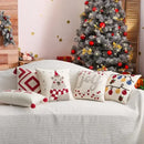 Christmas bell red embroidered pillow cover living room holiday decor by Decorbites