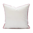 Red & green christmas bow patchwork velvet pillow set living room by Decorbites