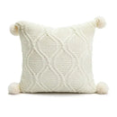 Hand knitted red & white christmas candy cushions living room decor by Decorbites