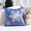 Red christmas cartoon embroidered pillow cover living room decor by Decorbites