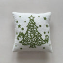 White plush christmas cartoon embroidered pillow covers living room by Decorbites