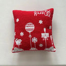 White plush christmas cartoon embroidered pillow covers living room by Decorbites